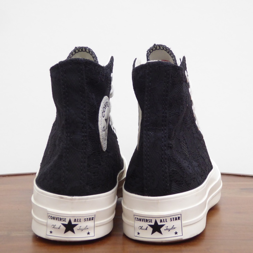 Converse Chuck 70 Lace Womens High Top Sneakers Black Floral Lace A13665C 8.5 - Picture 6 of 10
